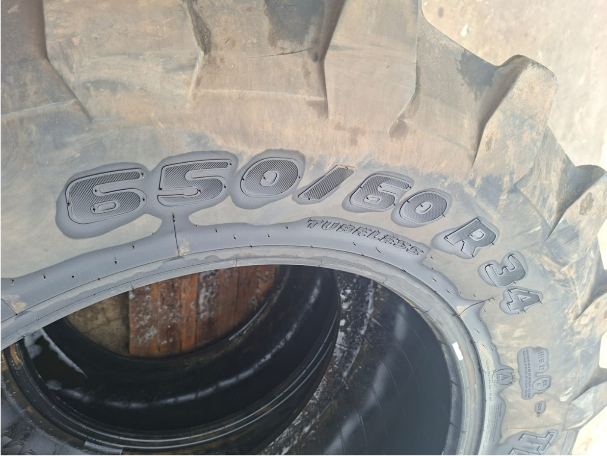 650-60 R34 tyres stacked on top of each other