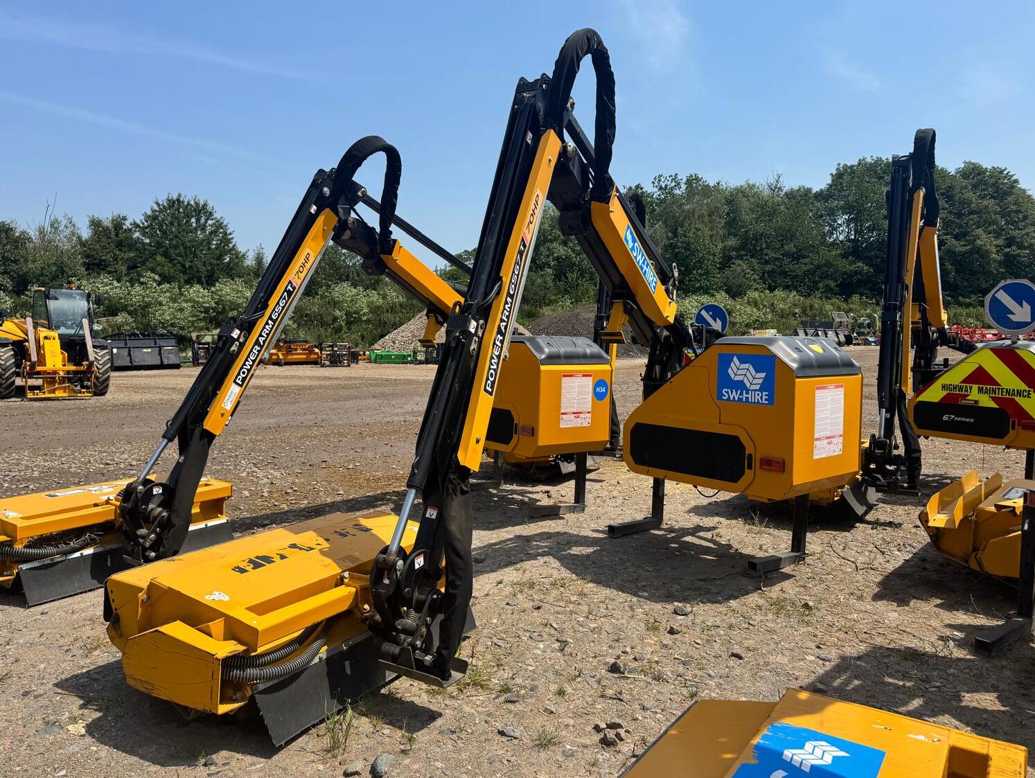 McConnel PA6567T hedgecutter in a yard
