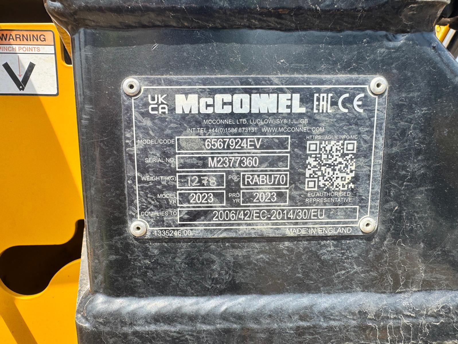 McConnel PA6567T hedgecutter in a yard