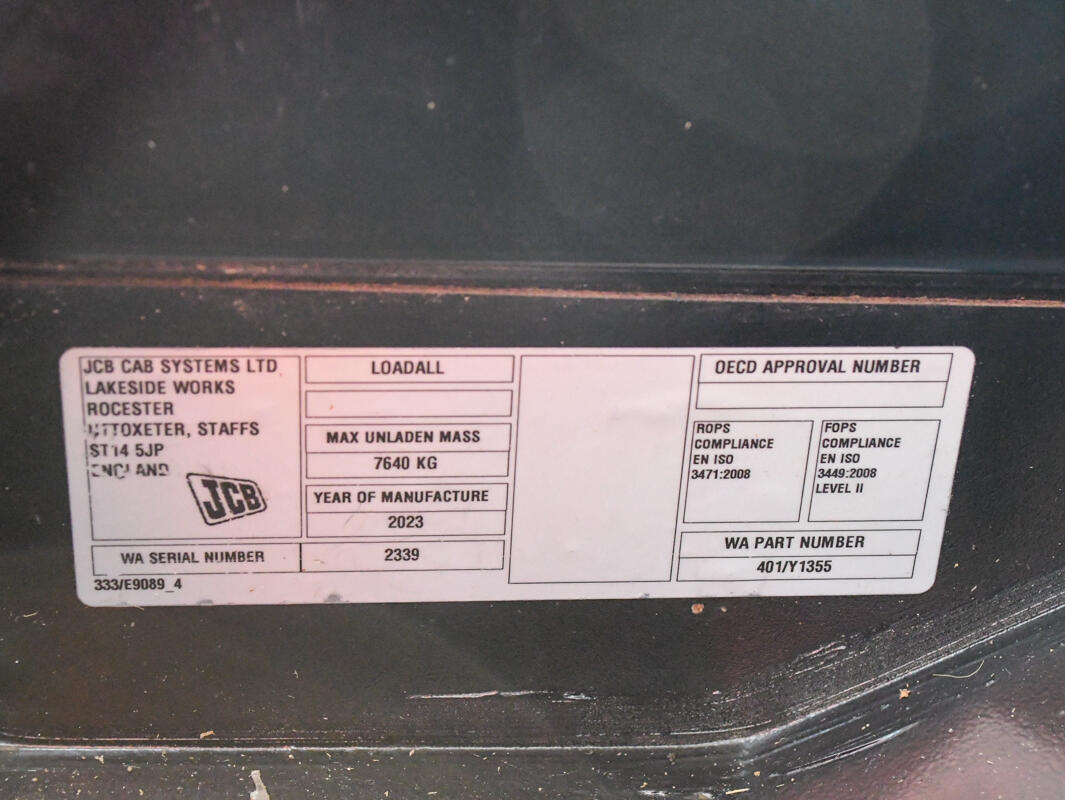 2023 525-60 Agri Plus Telehandler on a washbay