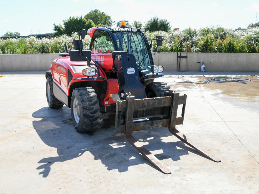 2023 Manitou MT625 Telehandler on a wash bay
