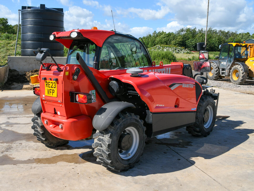 2023 Manitou MT625 Telehandler on a wash bay
