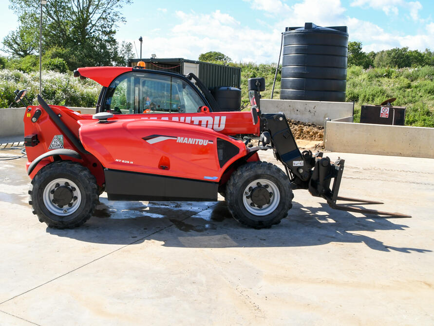 2023 Manitou MT625 Telehandler on a wash bay