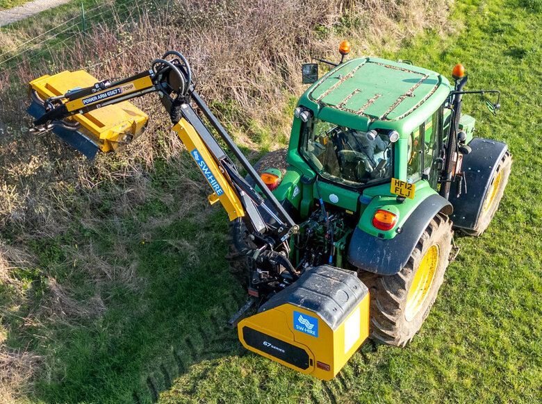 SW Hire McConnel PA6567T and John Deere tractor verge cutting