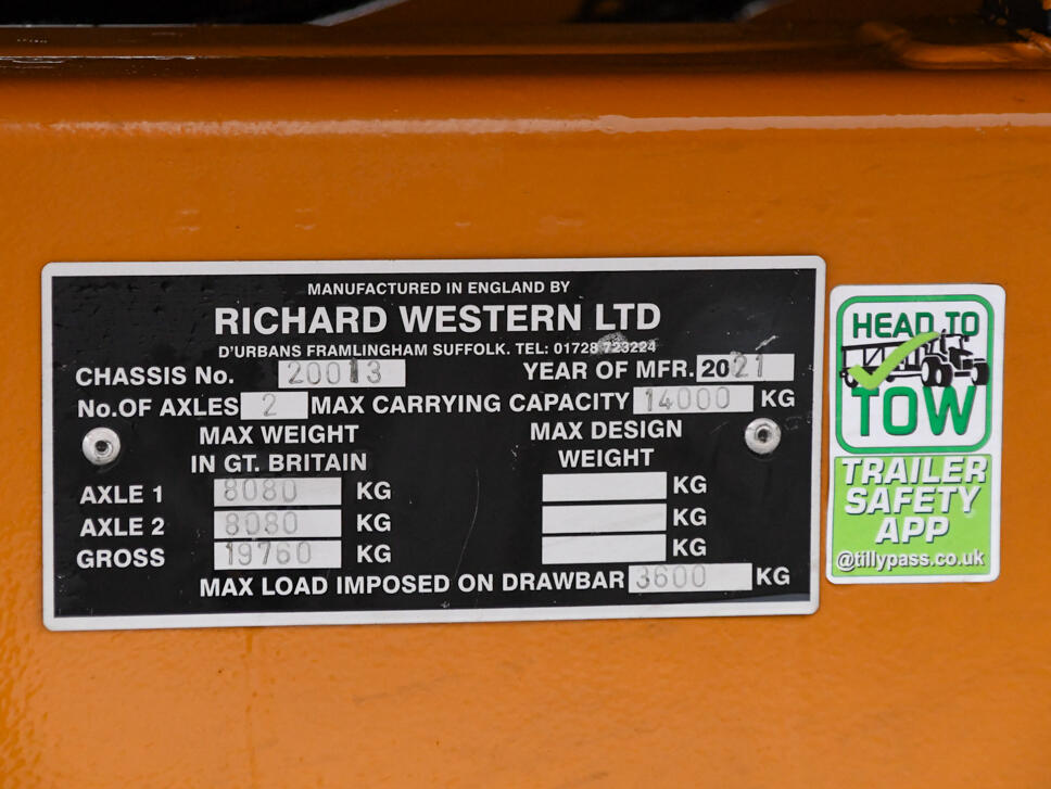 Richard Western SF14HS Grain Trailer 2021