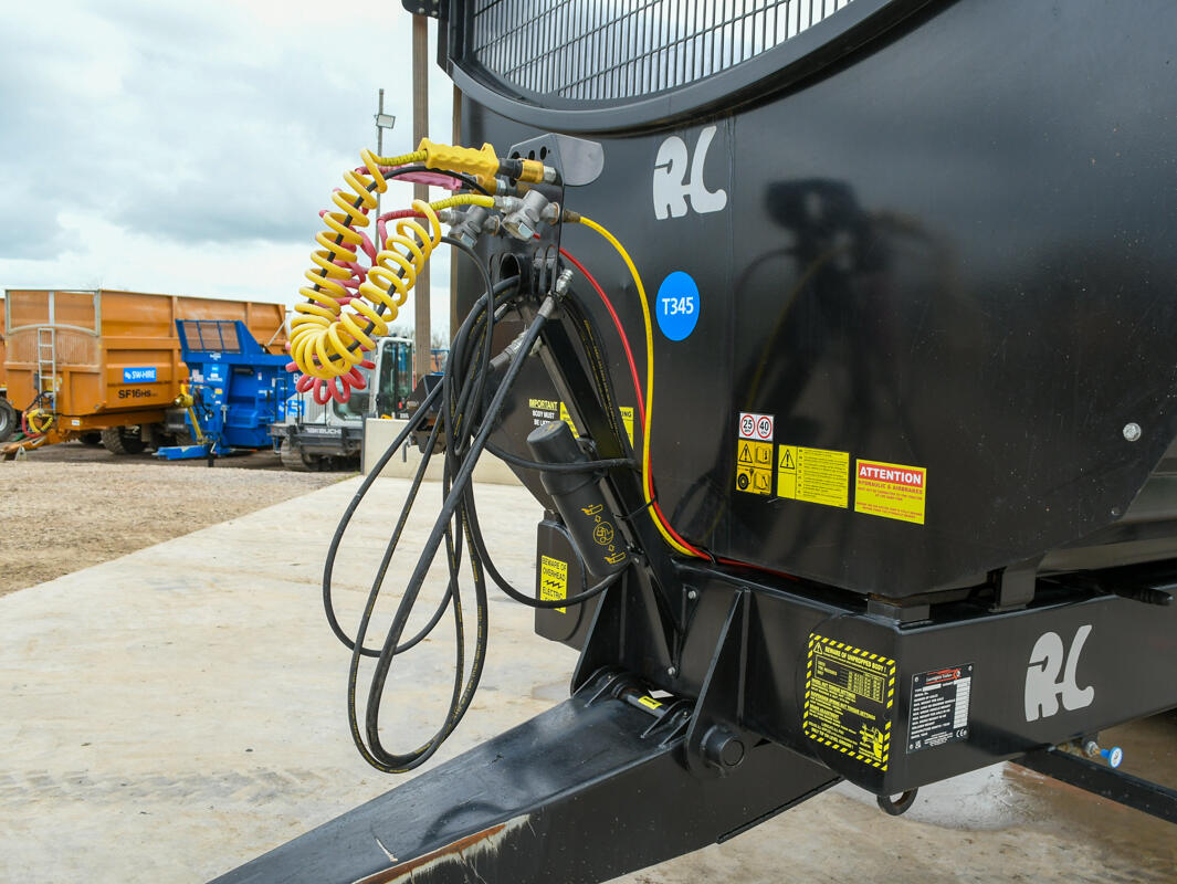 Richard Larrington 16t black harvester trailer with rollover sheet