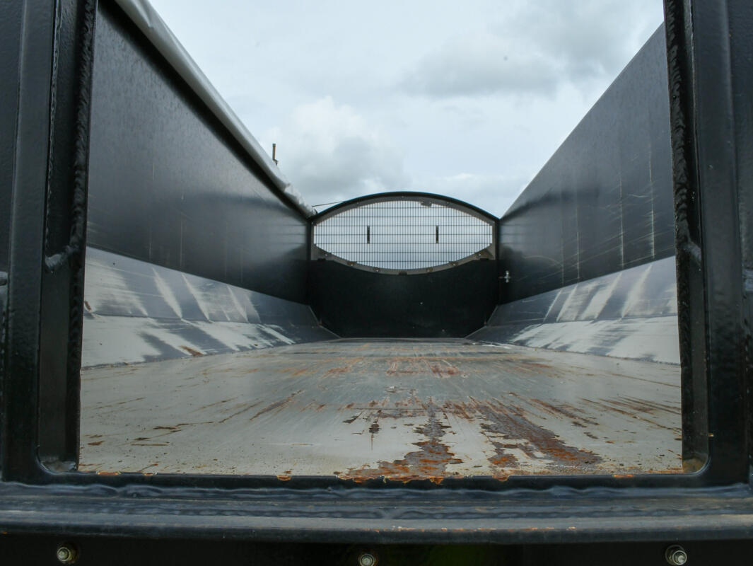 Richard Larrington 16t black harvester trailer with rollover sheet