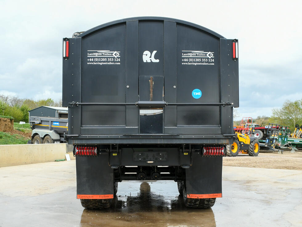 Richard Larrington 16t black harvester trailer with rollover sheet