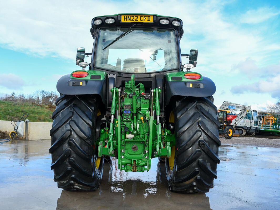John Deere 6155R on a washbay