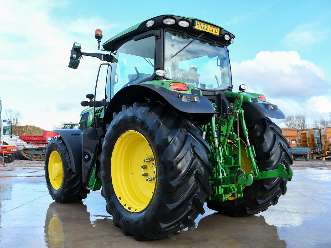 John Deere 6155R on a washbay
